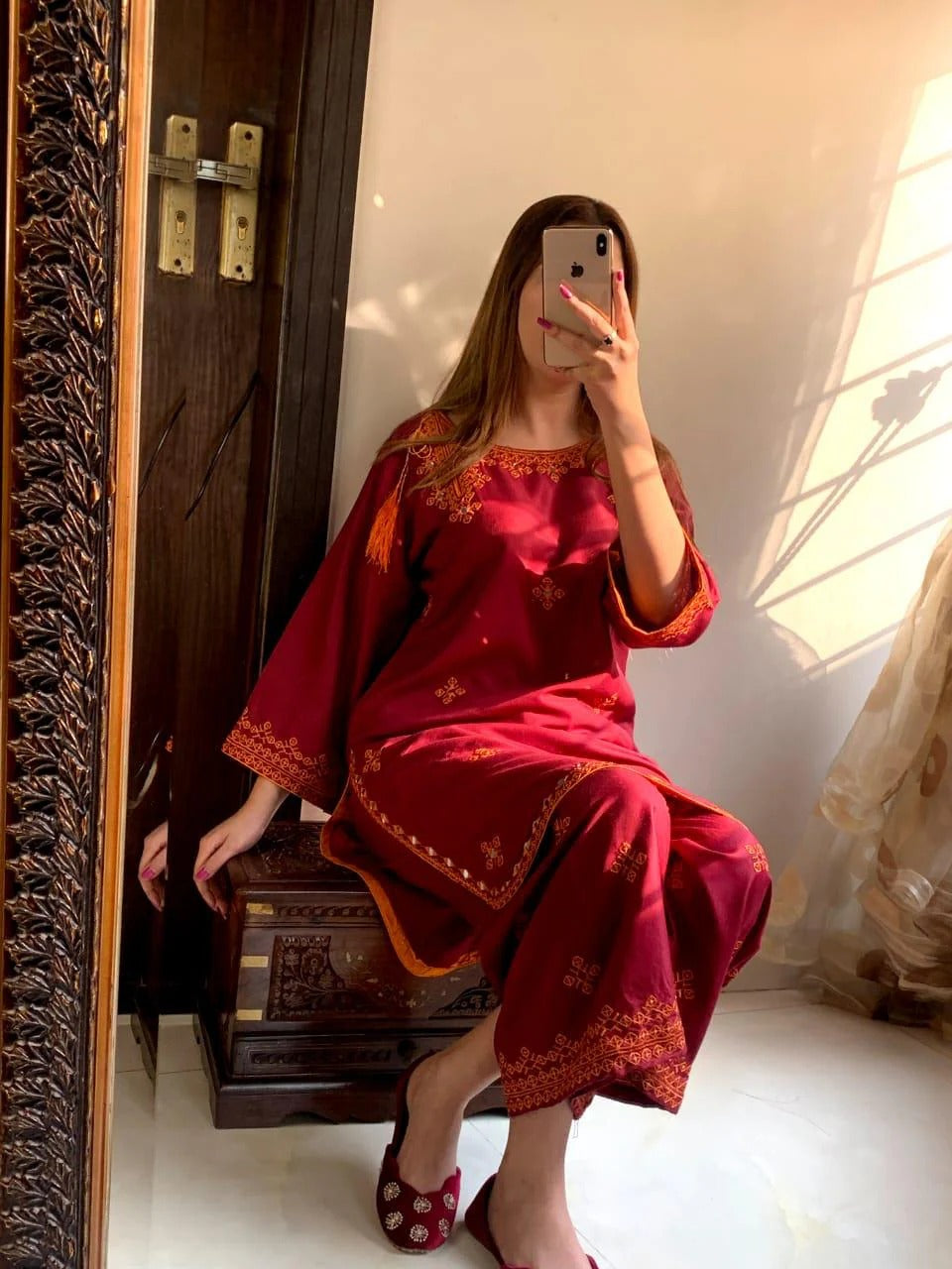 Balochi 2-Piece, Mirror Embroidery, Stylish & Comfortable, for Women